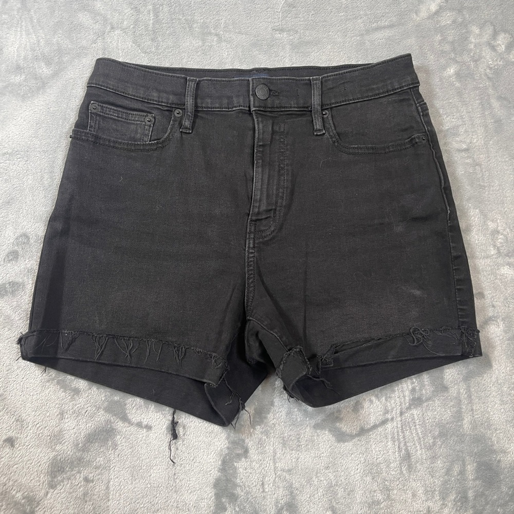 Calvin Klein Womens Shorts Size 28 Black‎ High Rise Cutoff Denim